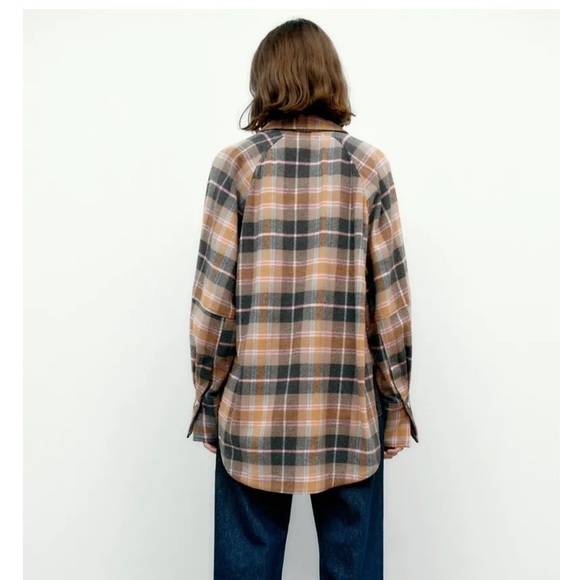 Zara Multicolor Plaid Button Down Shirt - Picture 3 of 9
